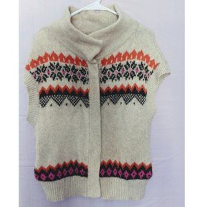 {Free People} Fair Isle Pocketed Vest Cardigan